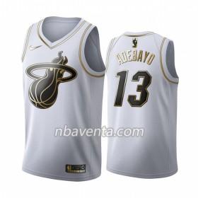 Camiseta Hombre Miami Heat Bam Adebayo 13 2019-20 Nike Blanco Golden Edition Swingman
